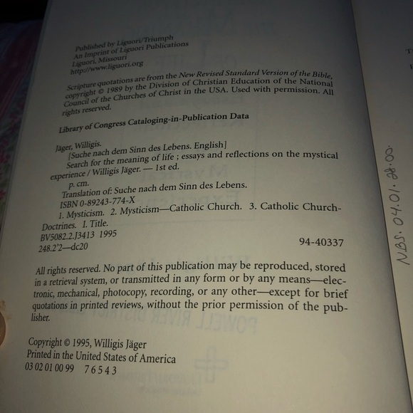 Search for the Meaning of Life Book - Picture 8 of 8